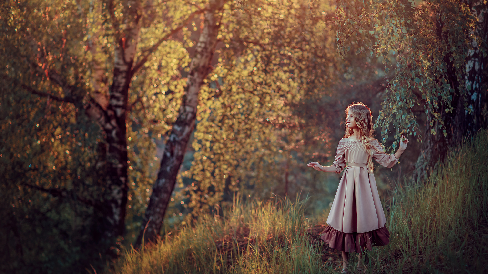 Волшебная фотосессия в лесу для девочки 9 лет